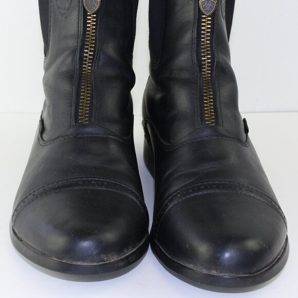 Ariat Black Leather Zip Ankle Boots (8.5 US) - Picture 7 of 10